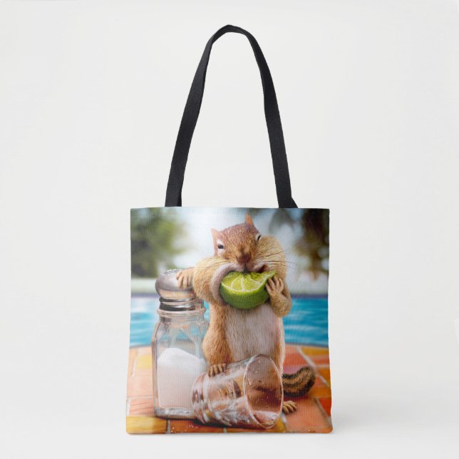 Bolso De Tela Chipmunk con lima (Anverso)