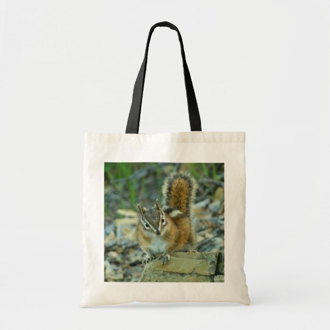 Bolso De Tela Chipmunk en el Parque Nacional Glaciar (Frente)