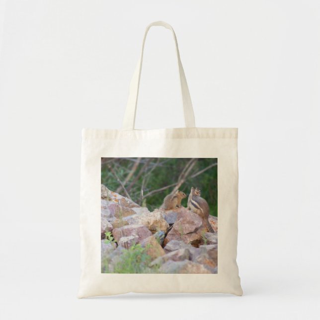 Bolso De Tela Chipmunks analizando el horizonte (Frente)