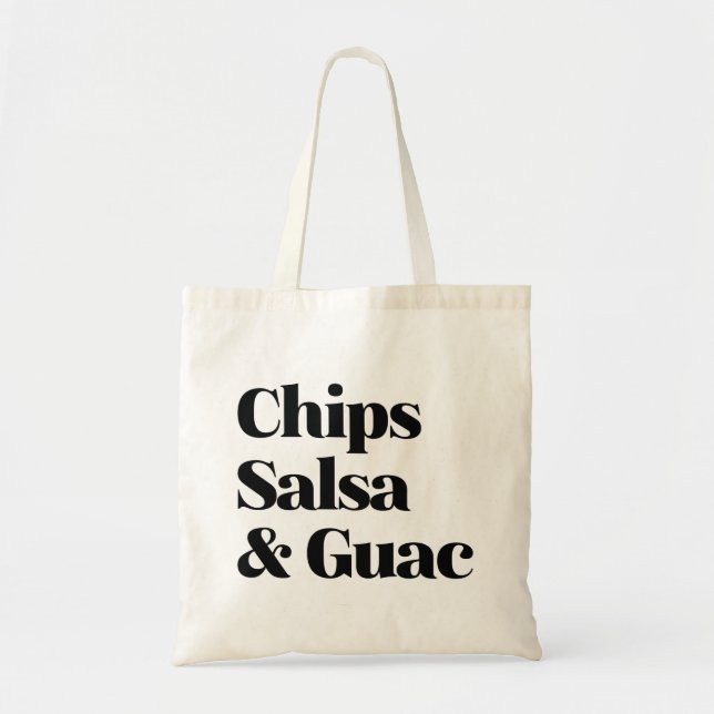 Bolso De Tela Chips De Salsa Y Guac (Frente)