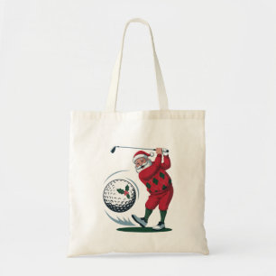 Bolso De Tela Chirstmas Fantasy Golf Jugando a Santa Claus