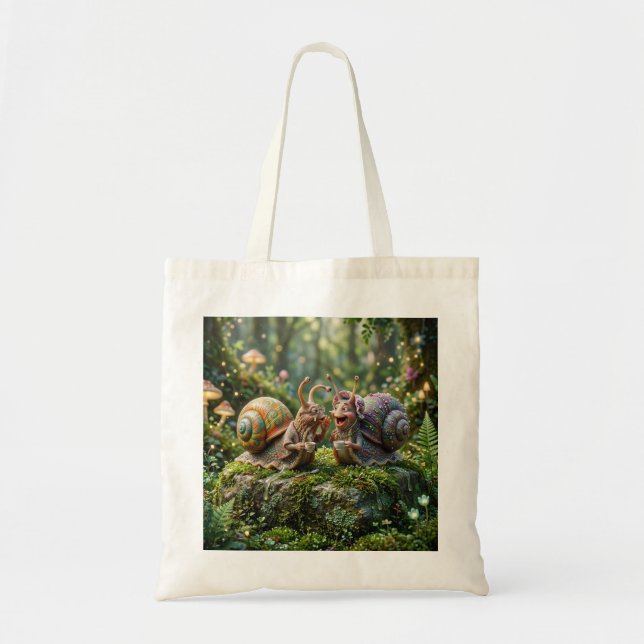 Bolso De Tela Chismes de Gasterópodos (Frente)