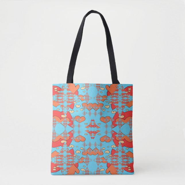 Bolso De Tela Chispas de Corazones (Anverso)