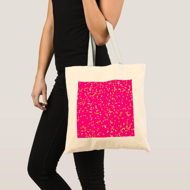 Bolso De Tela chispas de oro rosado Rosa (Anverso (producto))