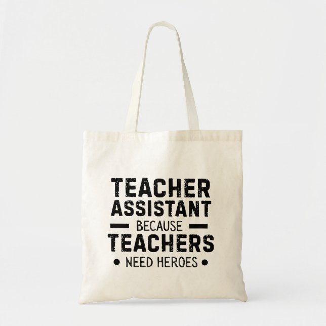 Bolso De Tela chiste de asistente de profesores divertidos (Frente)