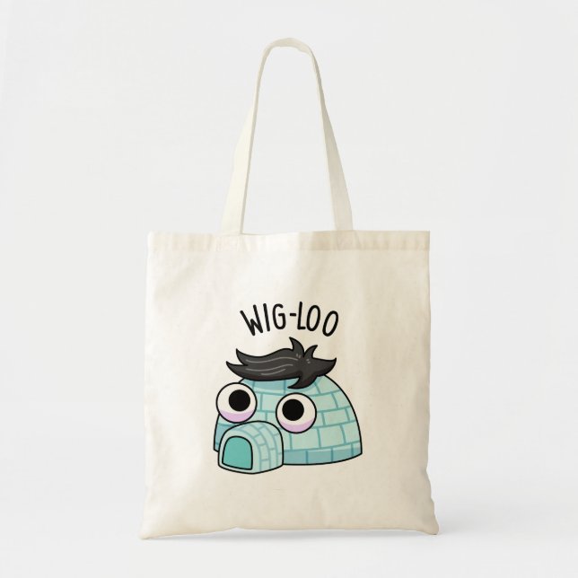 Bolso De Tela Chiste de Igloo Divertido con Peluca  (Frente)