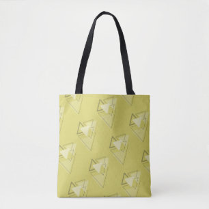 Bolso De Tela Chiste de triángulos geométricos monocromos modest