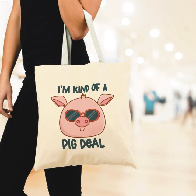 Bolso De Tela Chiste divertido de cerdo (Subido por el creador)