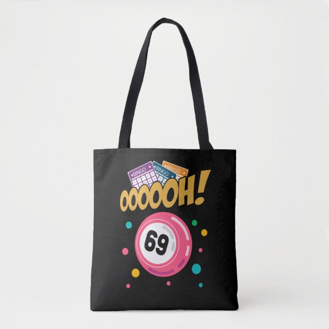 Bolso De Tela Chiste Funny Bingo Player 69 (Anverso)