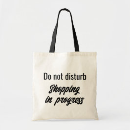 Bolso De Tela Chiste Shopaholic Diciendo Tipografía