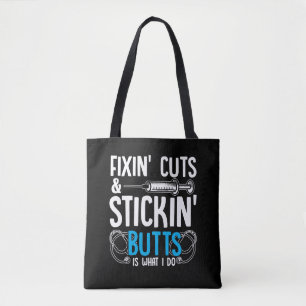 Bolso De Tela Chistes auxiliares de Humor para enfermera diverti