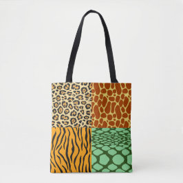 Bolso De Tela Chita, jirafa, tigre y serpiente