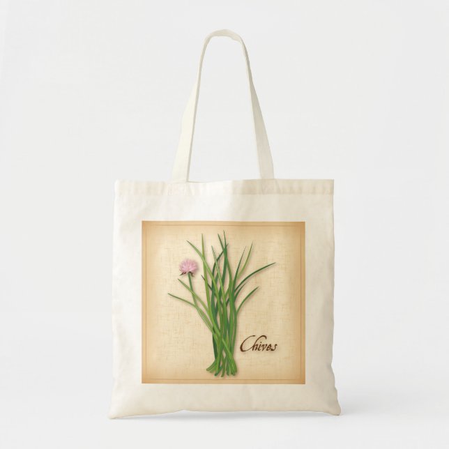Bolso De Tela Chives Herb Tote Bag (Frente)