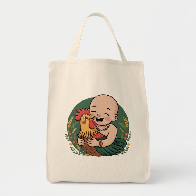 Bolso de tela | Chloe Baby Abraza El Rooster (Frente)