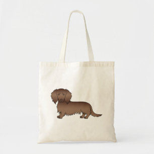 Bolso De Tela Chocolate Brown Larga Cabello Dachshund Perro de l