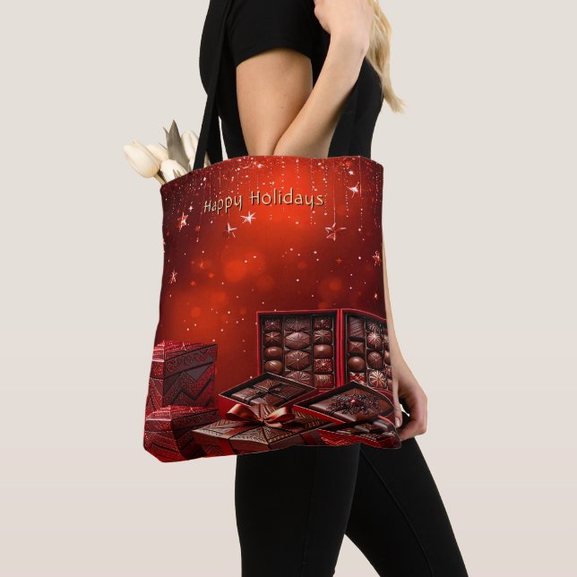 Bolso De Tela Chocolate Candy Holiday Tote Bag (Detalle)