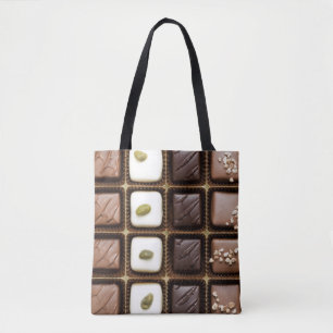 Bolso De Tela Chocolate de lujo hecho a mano en una caja