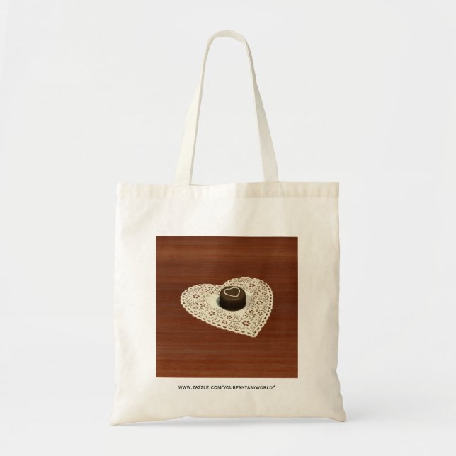 Bolso De Tela Chocolate de San Valentín (Frente)