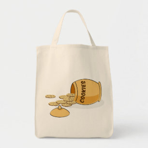 Bolso De Tela Chocolate del tarro de galletas de la comida del