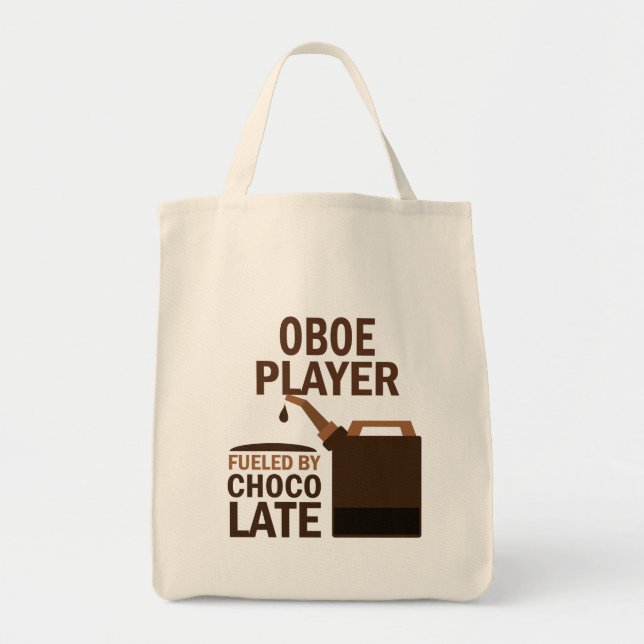 Bolso De Tela Chocolate (divertido) del jugador de Oboe (Frente)