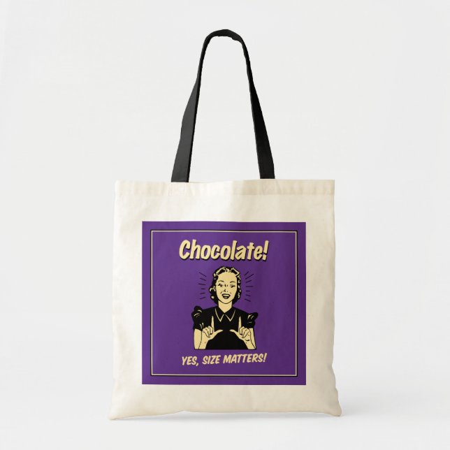 Bolso De Tela Chocolate: El tamaño importa (Frente)