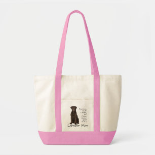 Bolso De Tela Chocolate Lab Mom