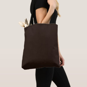 Bolso De Tela Chocolate oscuro, sólido marrón oscuro