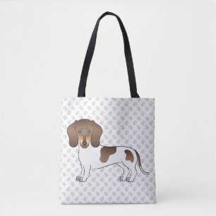Bolso De Tela Chocolate y patas de pelo corto Dachshund y patas