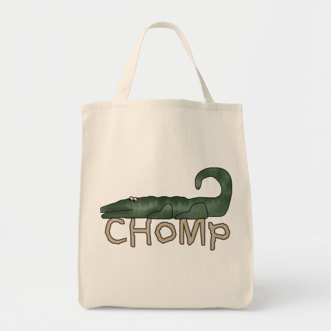 Bolso De Tela Chomp las camisetas y los regalos del cocodrilo (Frente)