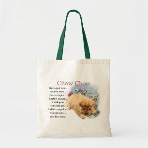 Bolso De Tela Chow Chow Cuppy Art Regalos