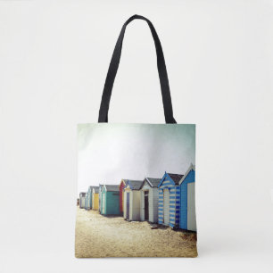 Bolso De Tela Chozas coloridas de la playa en The Sun