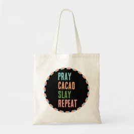 Bolso De Tela Christian PRAY CACAO SLAY REPETIR