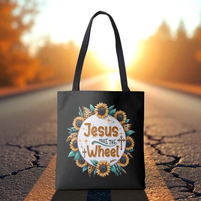 Bolso De Tela Christian Religious Jesus Take the Wheel (Subido por el creador)