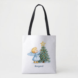 Bolso De Tela Christmas Angel Sweet and Heartfelt Personalize