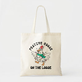 Bolso De Tela Christmas Festive Goose on the Loose