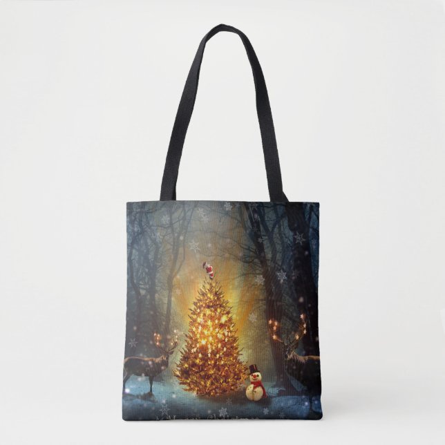 Bolso De Tela Christmas Forest                                 . (Anverso)