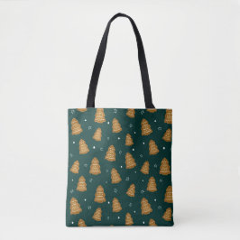 Bolso De Tela Christmas Gingerbread Trees