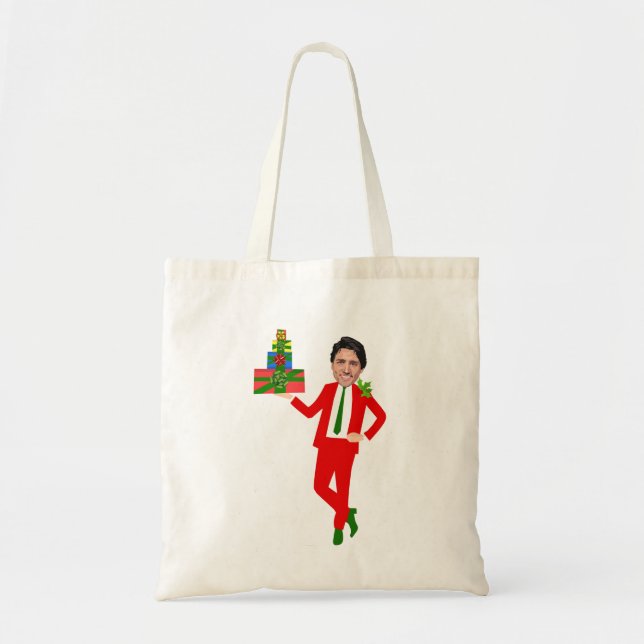 Bolso De Tela christmas justin trudeau (Frente)