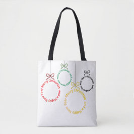 Bolso De Tela Christmas Ornaments Text Design