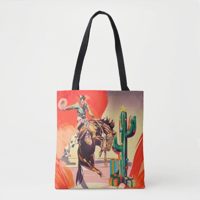 Bolso De Tela Christmas Rodeo (Anverso)