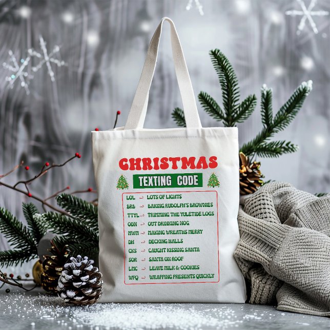 Bolso De Tela Christmas Texting Code  (Subido por el creador)