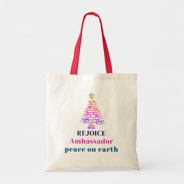 Bolso De Tela Christmas Tree (Frente)