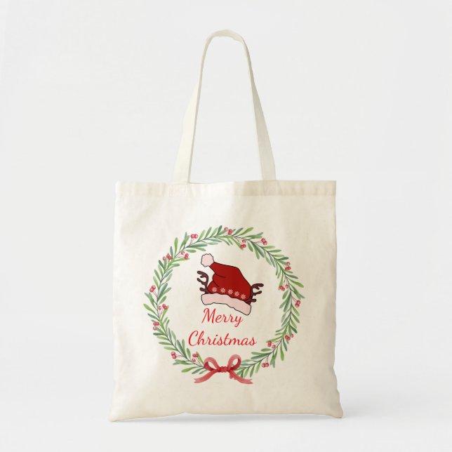 Bolso De Tela Christmas Tree Snowman Christmas Party  I (Frente)