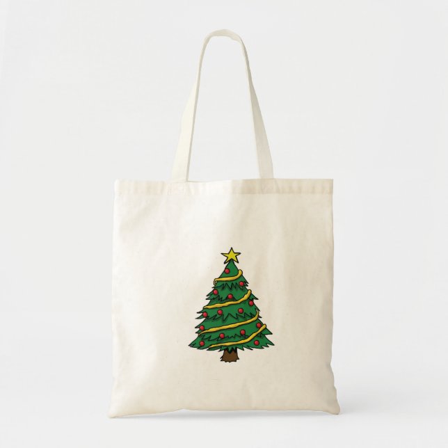 Bolso De Tela Christmas Tree Tote Bag (Frente)