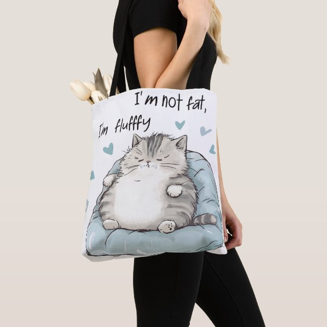 Bolso De Tela Chubby Cat Chill Vibes (Detalle)