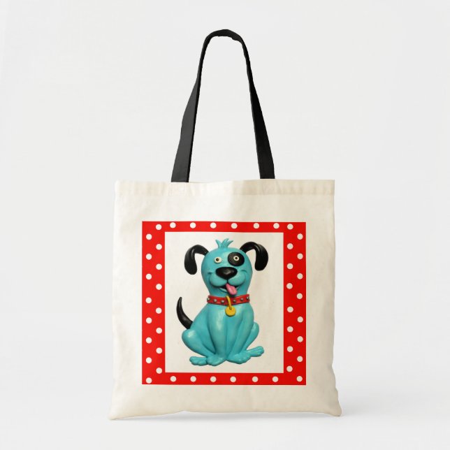 Bolso De Tela Chucho azul (Frente)
