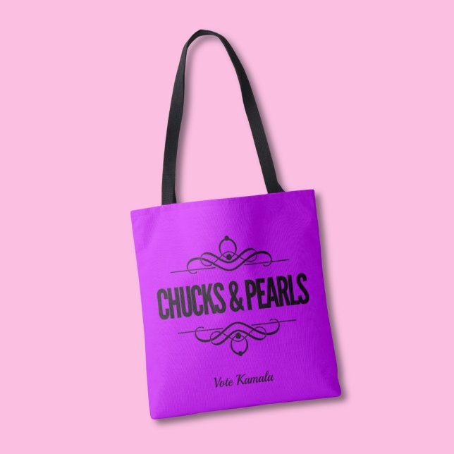 Bolso De Tela Chucks & Pearl Votan Kamala Purple Tote Bag (Subido por el creador)