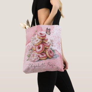 Bolso De Tela Chupitos rosados y Baby Shower de niña con maripos