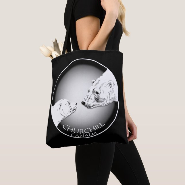 Bolso De Tela Churchill Souvenirs Polar Bear Art Camisetas y Reg (Detalle)