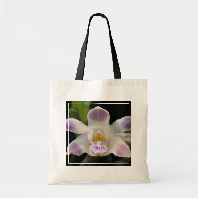 Bolso De Tela Chysis Violacea (Frente)